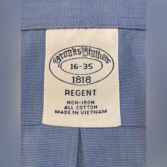 Brooks Brothers Men’s Regent Button Down Shirt Blue Size S - Needs Cuff Links - Picture 2 of 12